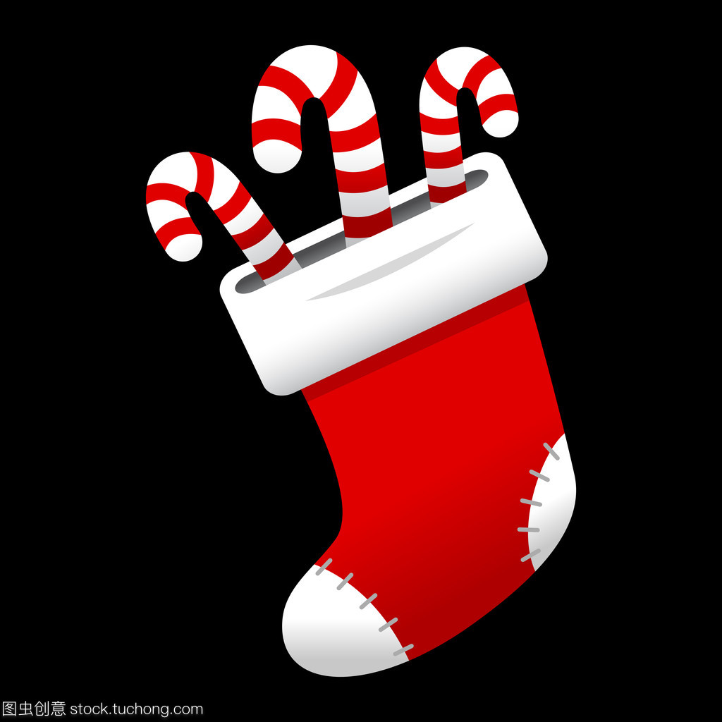 圣誕襪矢量圖標(biāo)